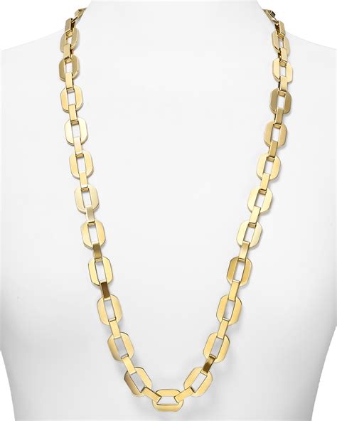 michael kors long necklace gold|michael kors gold necklace for women.